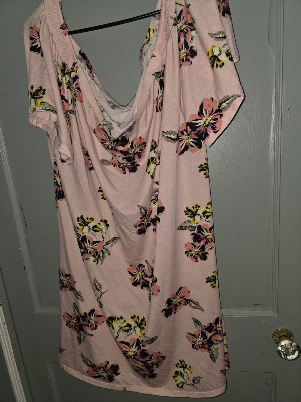 west loop Pink One-Shoulder Floral Dress